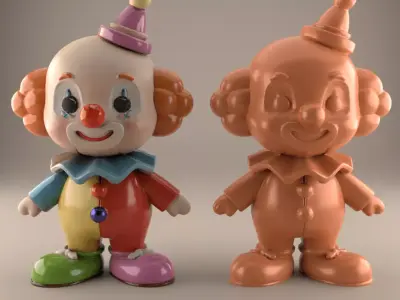 Cute Clown STL File Fun 3D Model for Gift or Decor 3D print model