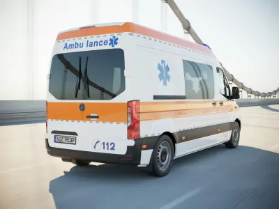 German Ambulance van 3D model
