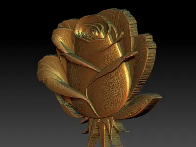 14 Rose CNC Relief Model 3D print model