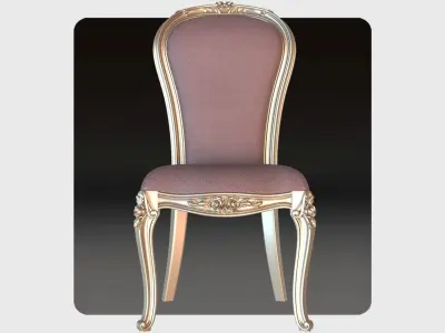 Carved chair for cnc 13 3D model