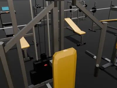Workout Equipment Pack 3D Model Low-poly 3D model