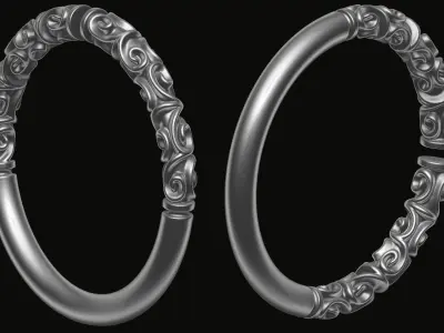 Patterned Rings 3D print model purchase