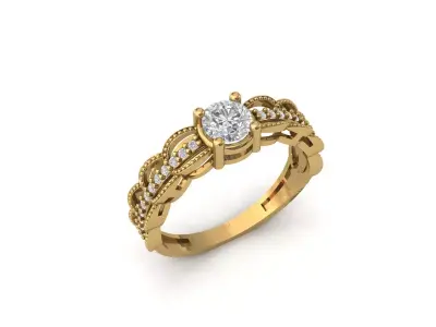 Rings for Women Womens Rings Stone Ring Ready STL 3DM Models  3D print model 22