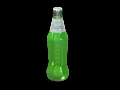 Supermarket Soda Drink Bottle 06 Low Poly PBR Realistic Low-poly 3D model