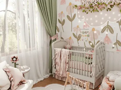 Spring Baby Room Blender Scene 3D model
