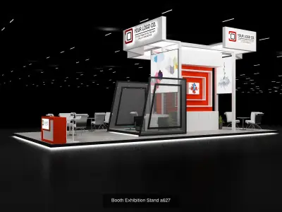  Booth Exhibition Stand G4 3D Model Collection