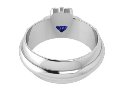 Heart Cut Ring 3709 3D print model