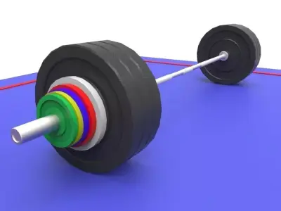 Olympic Weights Low-poly 3D model
