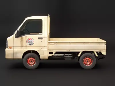 Used Kei Truck Low-poly 3D model