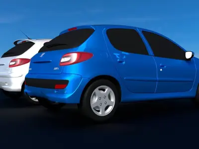 Peugeot 206 Plus or 207 compact or 207i 3D model