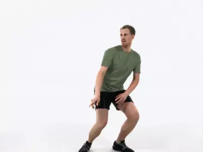 Mistery 08I Football Changing Direction Sports Man Low-poly 3D model