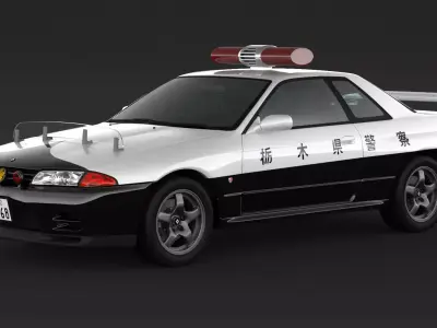 Nissan Skyline R32 Police 3D model
