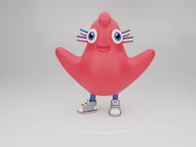 Paris olympics mascot 2024 3D model