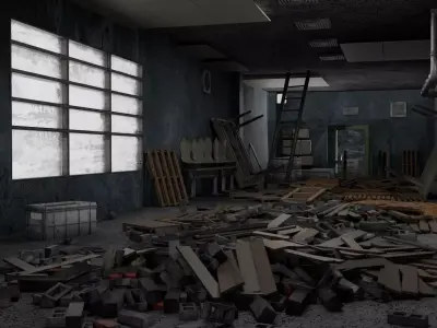 Abandoned Building Rubble - Environment 02 Free low-poly 3D model