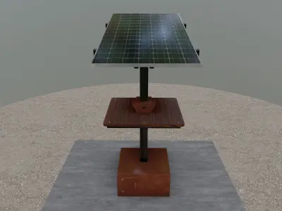 Solar Pergola Type-3 Black and White 3D model