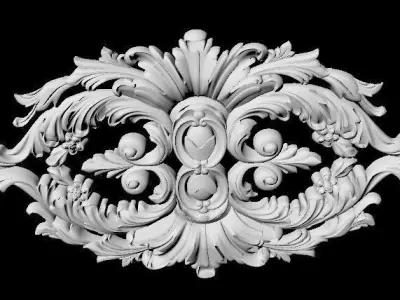 Central decor ornament for furniture 3D model 843