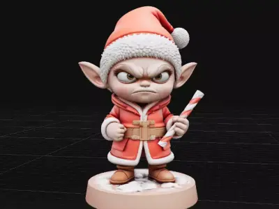 Grumpy Winter Christmas Two Model Pack Character 3D Print 3D print model