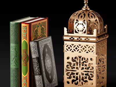 Decor set Quran  3D model