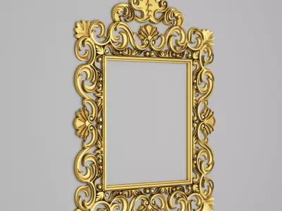 Classic Frame Mirror 006 3D model