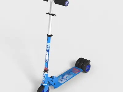 KIDS KICK SCOOTER Low-poly 3D model