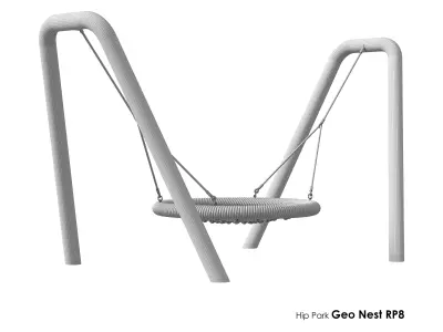 HipPark Set 2 playground net with frame 3D model