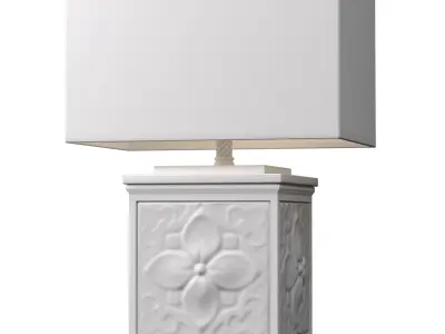 Wood Aged Arabic Oriental Nightstand bedside Eastern Table Lamp 3D model