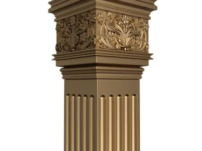 Column Capital 01202 Low-poly 3D model