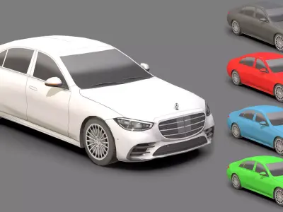 Low-poly Mercedes-Benz 3D Models Low-poly 3D model