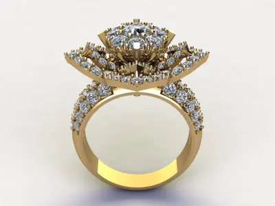women ring 2020 with cad file design new design R72 3D model