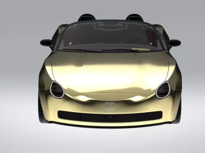 Sports Car gold 3D model