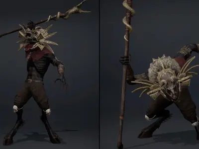 Ghost Mage Arm2 Low-poly 3D model