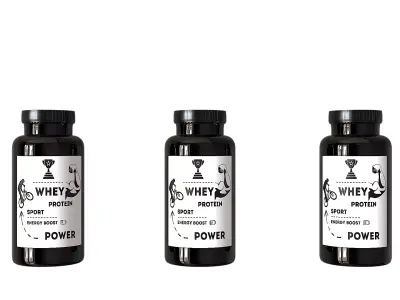 Whey protein  3D model