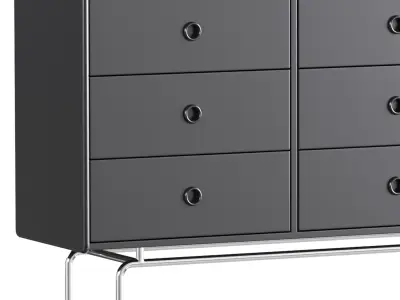 Stylish Wood Sideboard 3D model