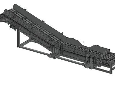 Industrial Drag Chain Conveyor  3D model