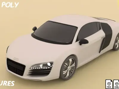 car Audi R8 Low-poly 3D model