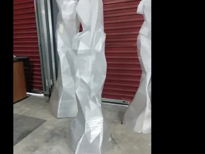 abstract family polygon model sculptures  3D print model