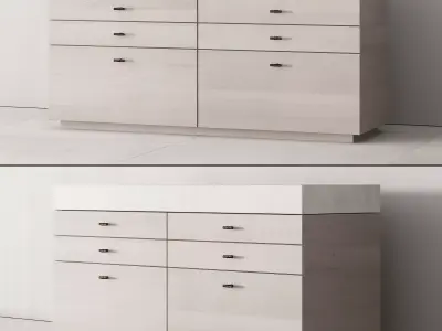 173 cabinet furniture 04 minimal wardrobe kit P02 island 3D model