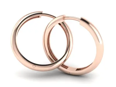 18mm round earrings 3D print model