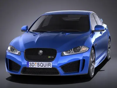 Jaguar XFR-S 2016 VRAY 3D model