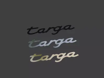 Porsche 911 Targa Badge 3D print model