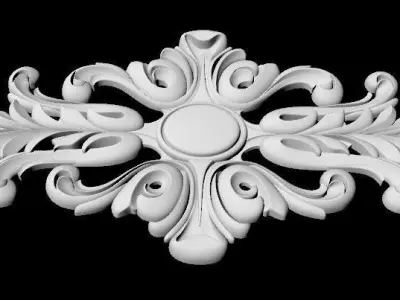 Central decor ornament for furniture 3D model 332