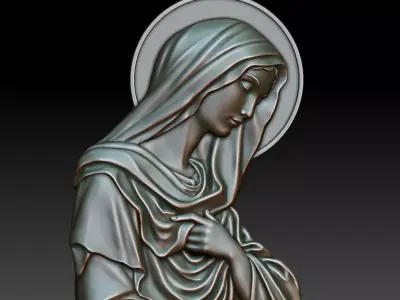 Virgin Mary 4 3D print model