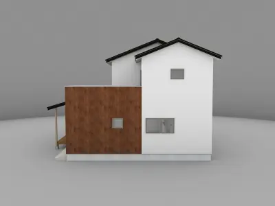 House model for background 42 Low-poly 3D model