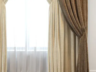 Set 15 Curtains 3D model