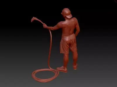 Man with hose 3D print model
