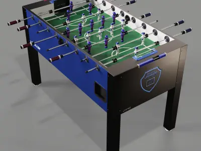 LEONHART soccer table Real Madrid vs FC barcelona Low-poly 3D model