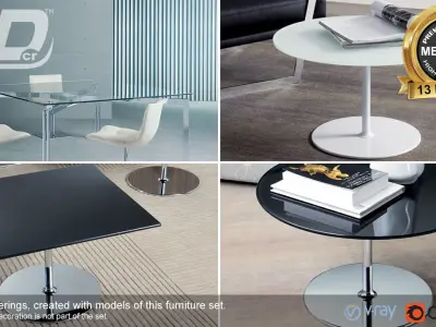 Mega Table Set Vol2 3D Model Collection