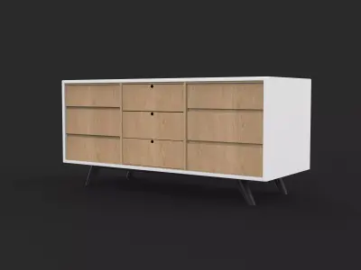 TV bench 02 3D model
