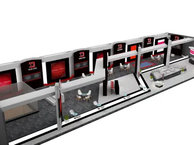 Booth Exhibition Stand a570a  3D model