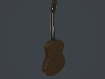 Old Guitar pbr Low-poly 3D model
